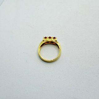 Anillo de oro de 18k piedras, 4.25 g, T-16.