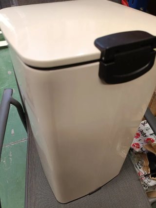 SONGMICS Cubo de Basura de 30 L Acero Inoxidable