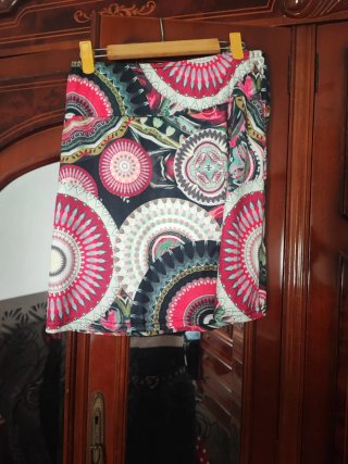 Falda hippie estampada talla única