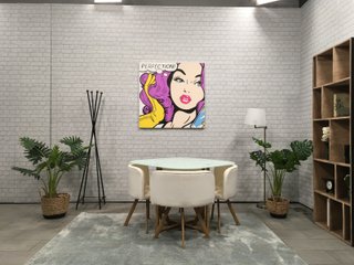 Mesa de cristal 100x100cm