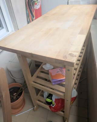Carro de cocina madera abedul Ikea