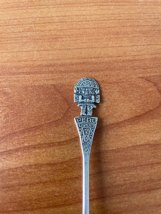 Cucchiaino vintage Peru’ in argento 925 inca etnic