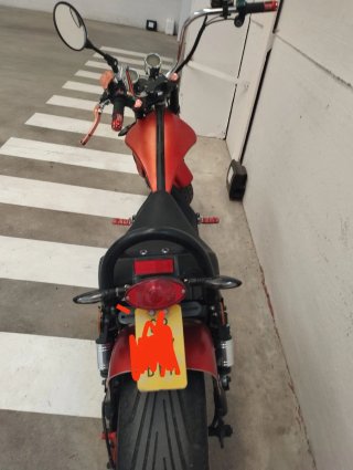 Moto Eléctrica Chopper Roja