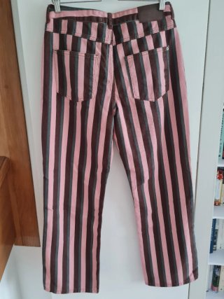 Pantalones Zara Rayas Rosas y Marrones