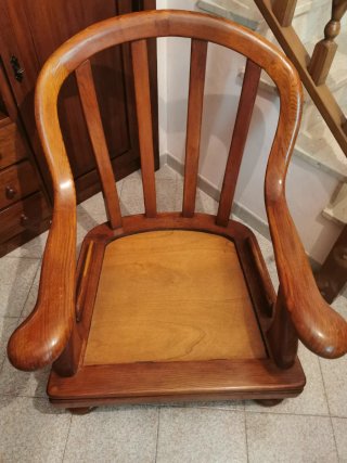 2 poltrone in rovere massello