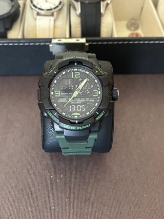 Reloj Deportivo Militar Samoa Negro/Verde