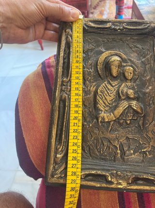 Cuadro Virgen María con Niño antigua