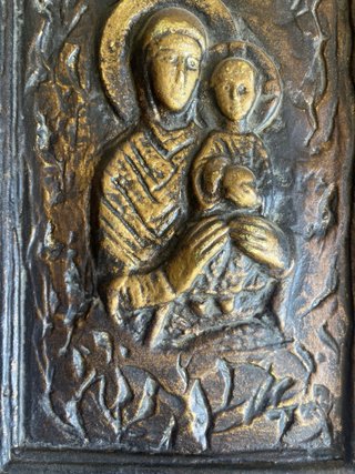 Cuadro Virgen María con Niño antigua