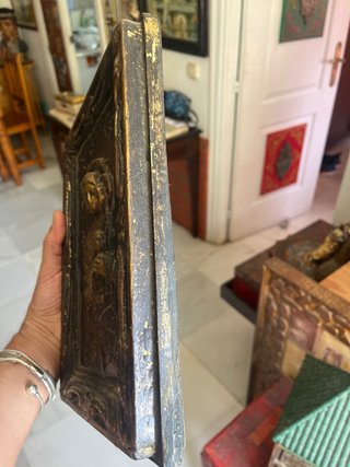 Cuadro Virgen María con Niño antigua
