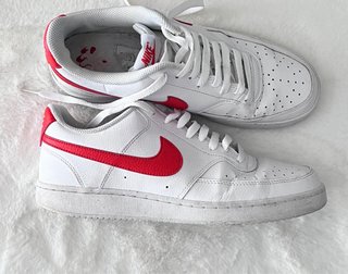 Zapatillas Nike Court Vision Blancas y naranjas
