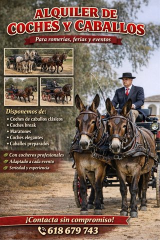 Alquiler de coches y caballos para eventos