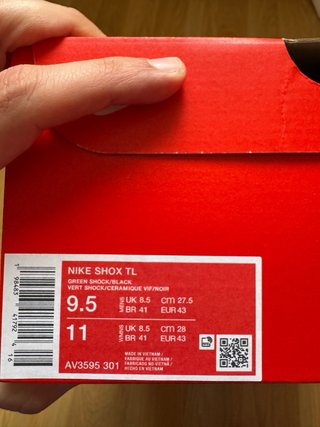 Scarpe Nike Shox Verde Arancione