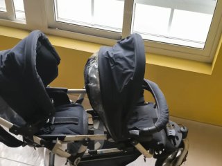 Silla gemelar Jane azul marino