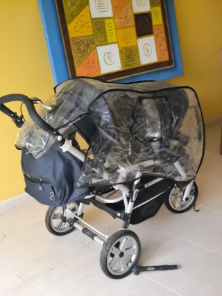 Silla gemelar Jane azul marino