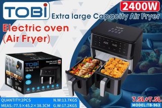 Friggitrice ad aria Tobi 15L doppio cestello
