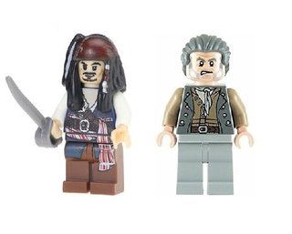 Minifigure Jack Sparrow & Gibbs Compatibili Lego