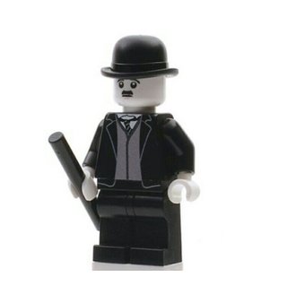 Minifigure Charlie Chaplin Compatibile Lego