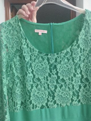 Vestido verde de encaje
