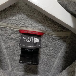 The North Face felpa pile uomo half zip grigia