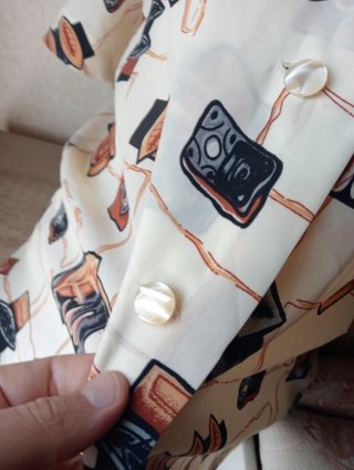 Camicia satinata vintage fantasia