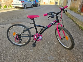 Bicicleta Infantil BTWIN Rockrider Rosa/Negra