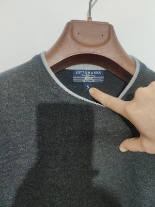 Maglioncino Cotton & Silk Uomo Grigio S