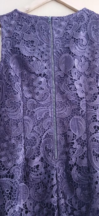 Vestido de encaje marron Redoute