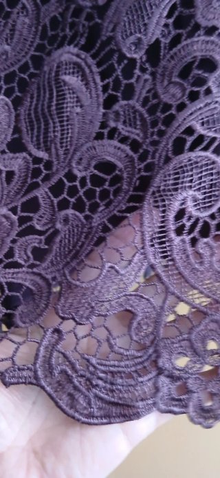 Vestido de encaje marron Redoute