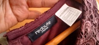 Vestido de encaje marron Redoute