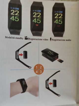 Smartwatch Fitness con Telecamera 1080P nuovo