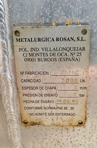 Tanque Gasoil Metalúrgica Rosan S.A. Burgos