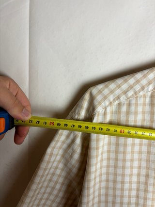 Camisa Yves Saint Laurent cuadros beige