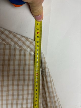 Camisa Yves Saint Laurent cuadros beige