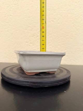 Maceta bonsai cerámica blanca