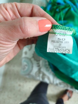 Vestido Maza floral verde y azul T 50 Maza