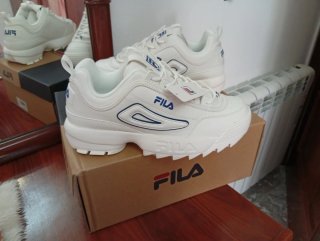 Zapatillas Fila Talla 39 Blancas y Azules
