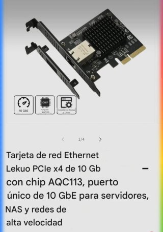 Tarjeta Red Lekuo 10 GbE PCIe x4 AQC113
