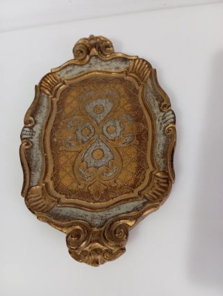 Bandeja Florentina Vintage -Madera Dorada