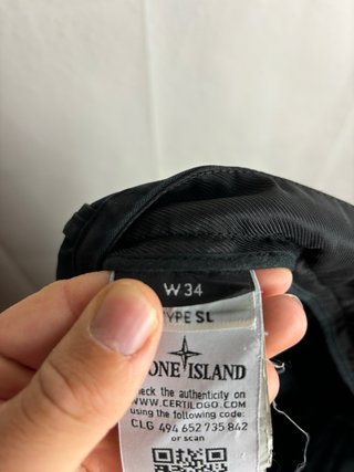 Stone Island Pantalones Cargo Negros Originales