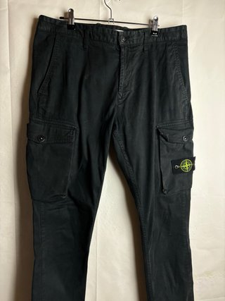 Stone Island Pantalones Cargo Negros Originales