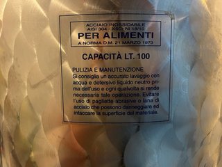 Depósito Acero Inoxidable 100L Alimentario