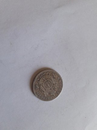 Moneta antica argento 1867 serie Napoleone III