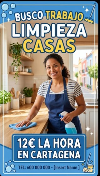 Busco trabajo limpieza Cartagena