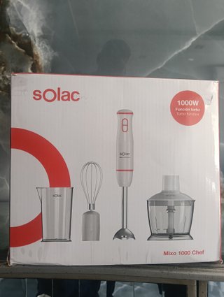 BATIDORA DE MANO SOLAC CHEF 1000W + KIT ACCESORIOS