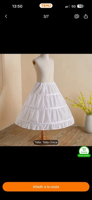 Disfraz Bella amarillo Talla 6-8 años