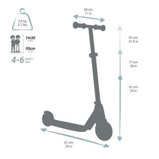 Patinete Scooter Niños Oxelo Learn 500 Azul