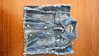 Set Gilet Jeans e Canotta Original Marines Bambina