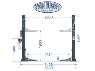 Elevador de 2 columnas 4200kg - BASIC LINE