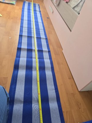 Toldo Rayas Azul y Blanco