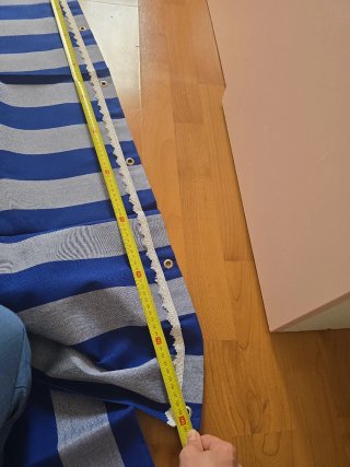 Toldo Rayas Azul y Blanco